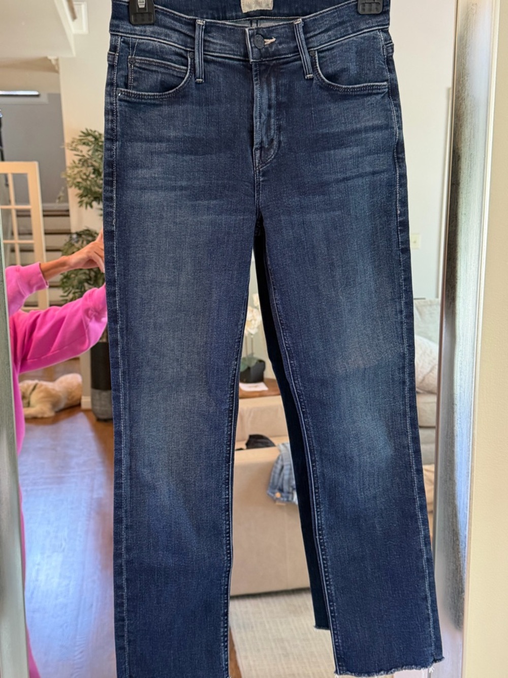 Lil MOTHER Dark Indigo Straight Leg Jeans